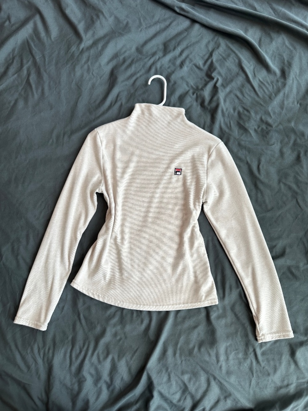 Fila Cream Mock Neck Long Sleeve